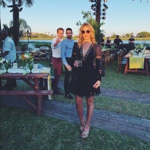 Navy Zimmerman Floral appliqué dress